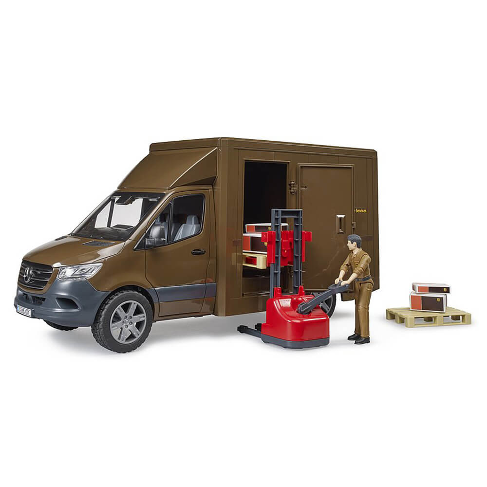 Bruder Mercedes Benz Sprinter UPS w/ Driver and Accessories