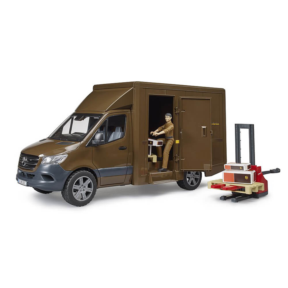 Bruder Mercedes Benz Sprinter UPS w/ Driver and Accessories