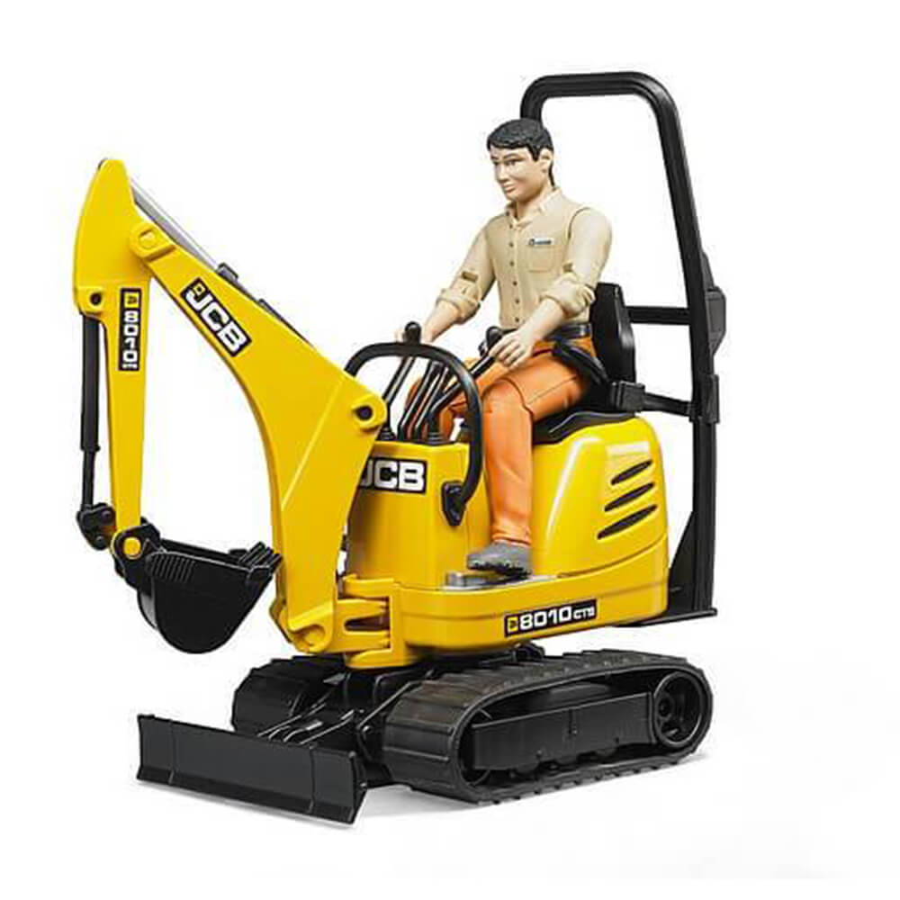 Bruder Pro Series JCB Micro Excavator 8010 CTS 1:16 Scale Vehicle with Construction Worker