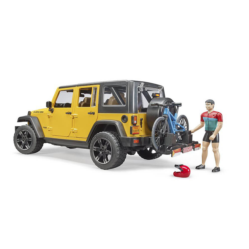 Bruder Pro Series Jeep Wrangler Rubicon w Mountain Bike and Figure