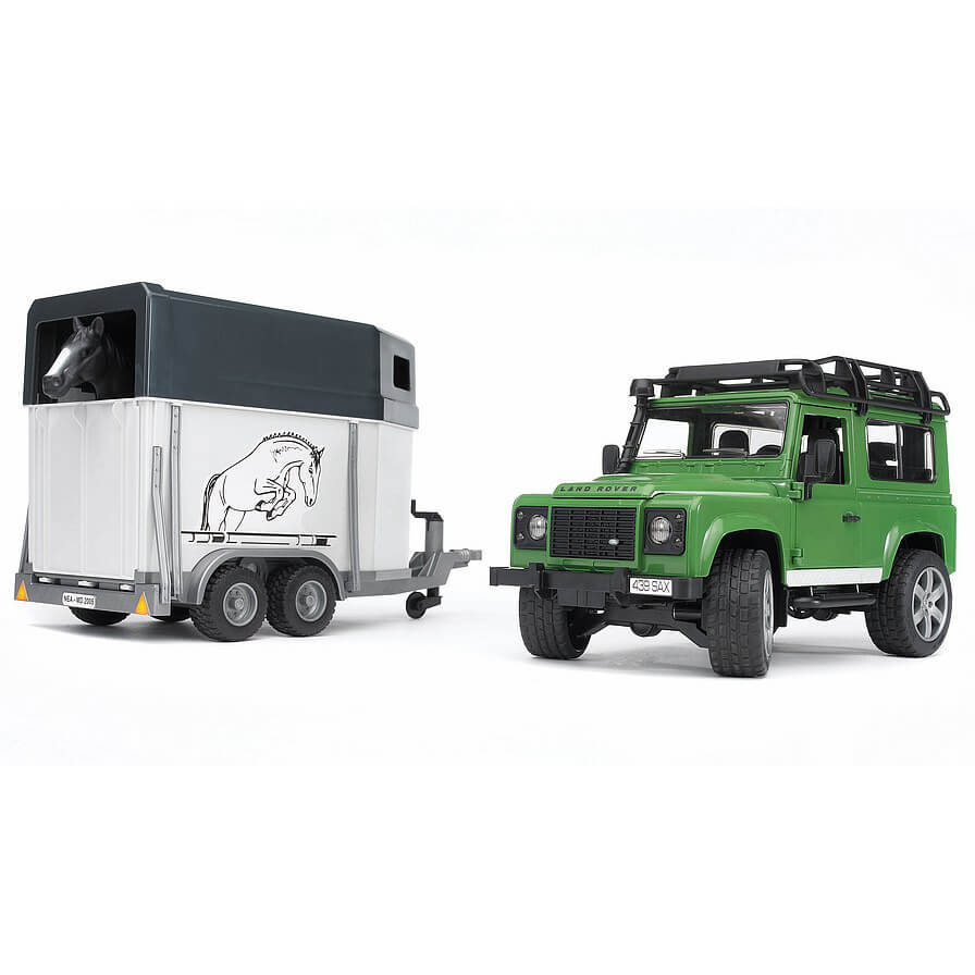 Bruder Pro Series Land Rover Station Wagon with Horse Trailer & Horse 1:16 Scale Set