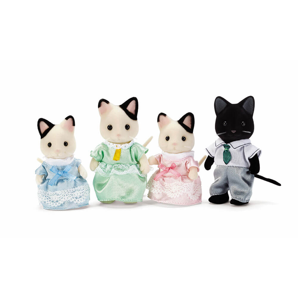 Calico Critters Tuxedo Cat Family