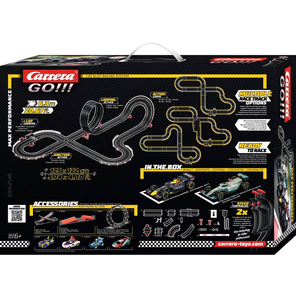 Carrera Go!!! Max Performance 1:43 Scale Slot Car Racing System