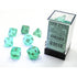 Chessex Light Green and Gold Polyhedral 7 Die Set