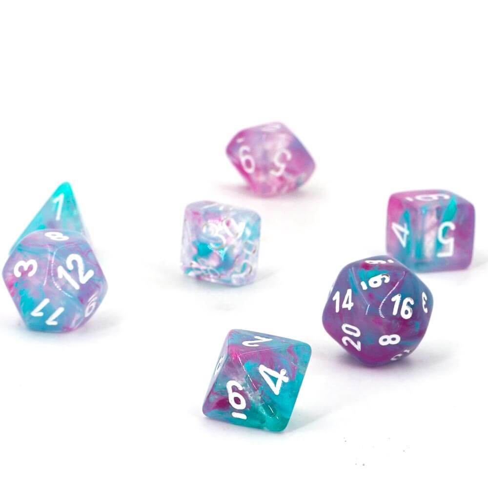 Chessex Nebula Wisteria Luminary Polyhedral 7 Die Set