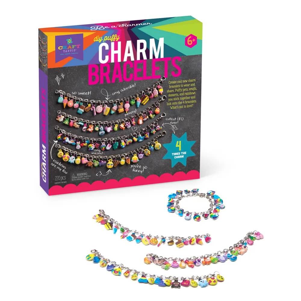 Craft-tastic DIY Puffy Charm Bracelets Kit