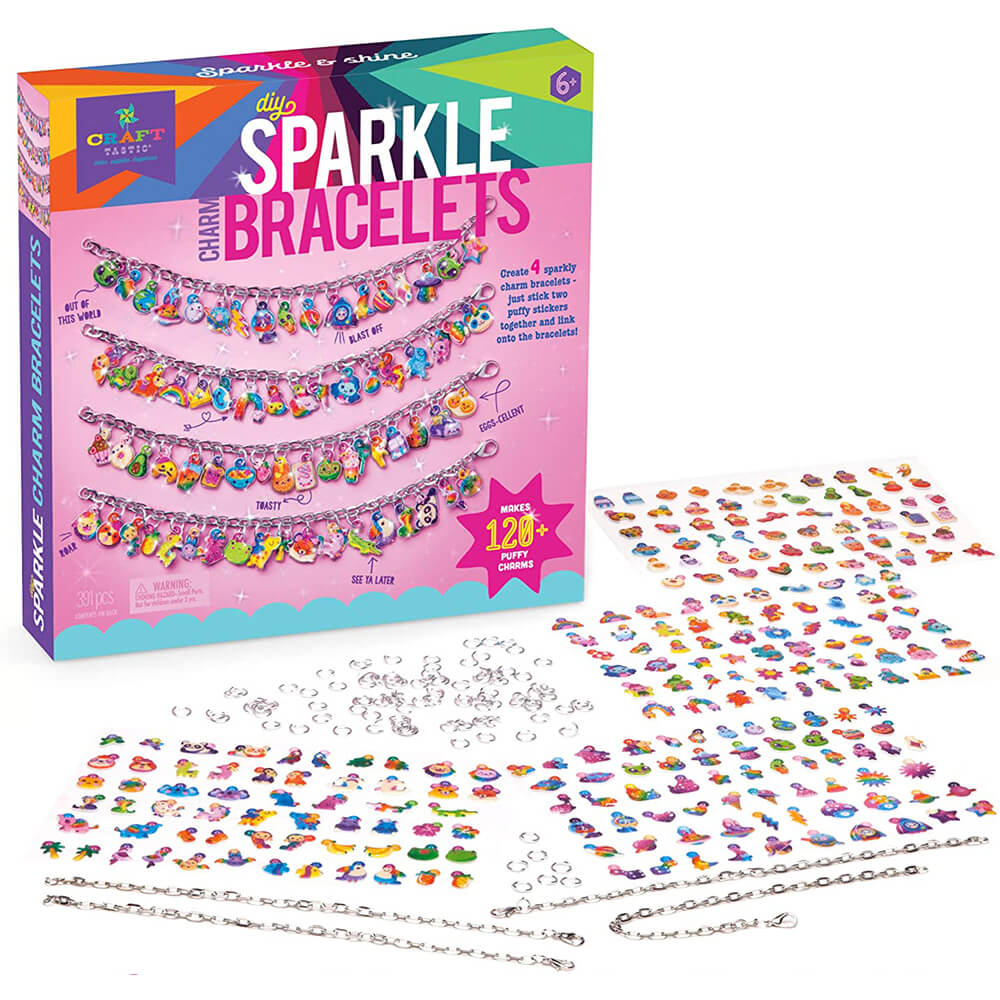 Craft-tastic DIY Sparkle Charm Bracelets Set