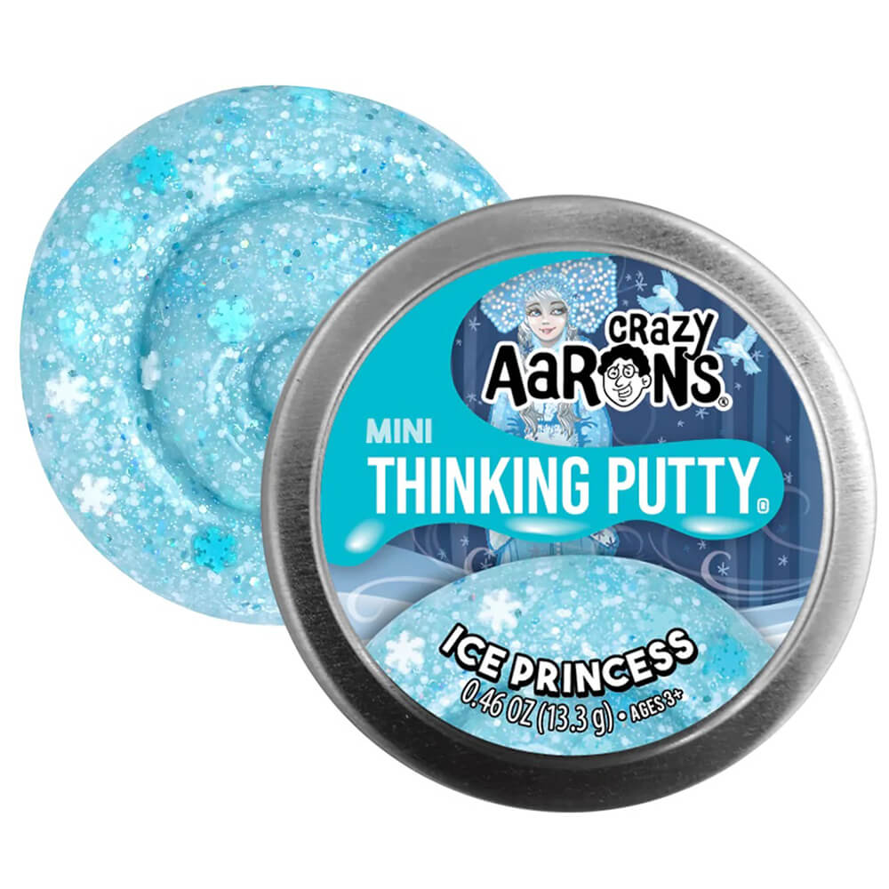 Crazy Aaron's Holiday Thinking Putty Ice Princess with 2