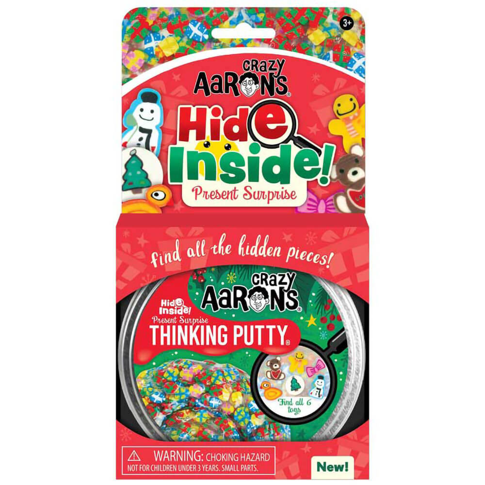 Crazy Aaron's Holiday Thinking Putty Present Surprise with 4