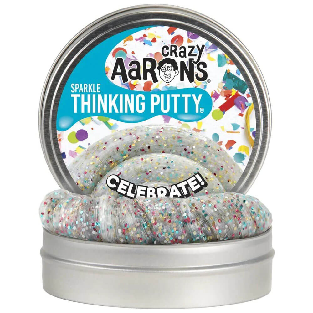 Crazy Aaron's Thinking Putty Celebrate! Putty with 4