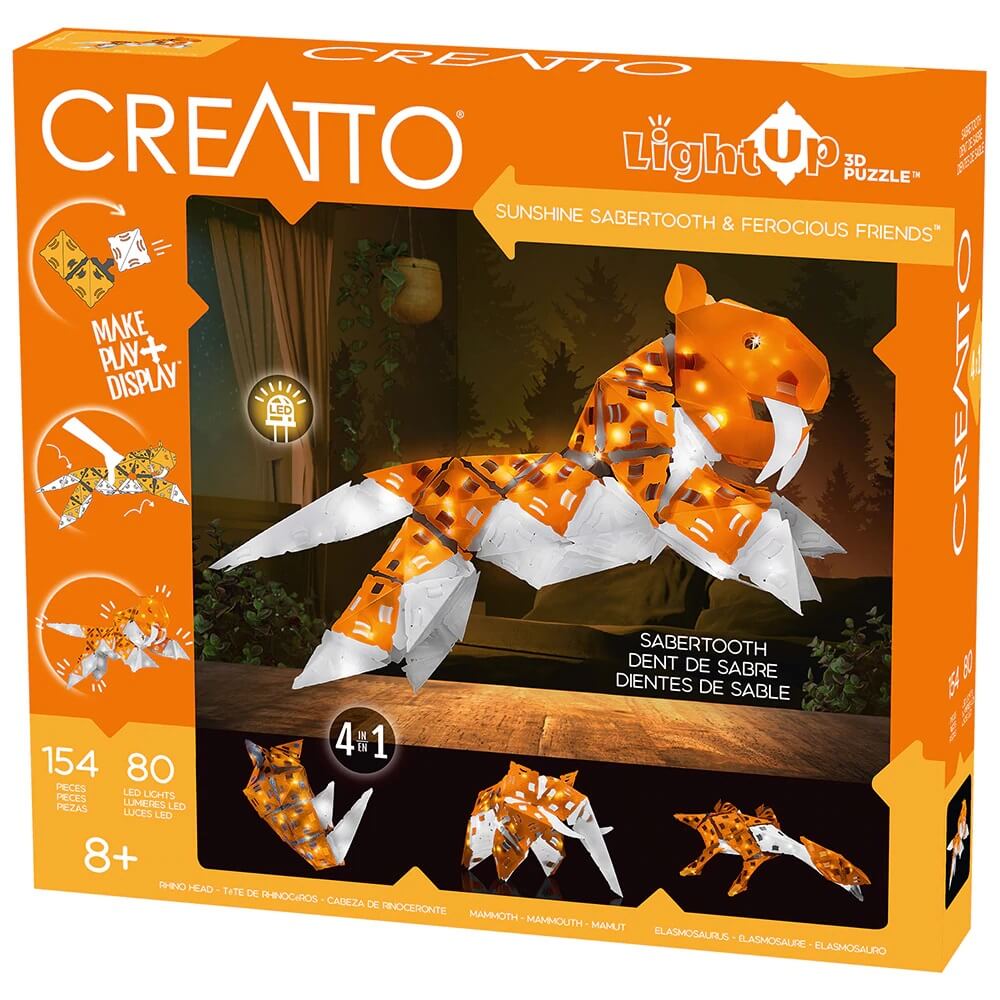 Creatto Sunshine Sabertooth & Ferocious Friends Building Set