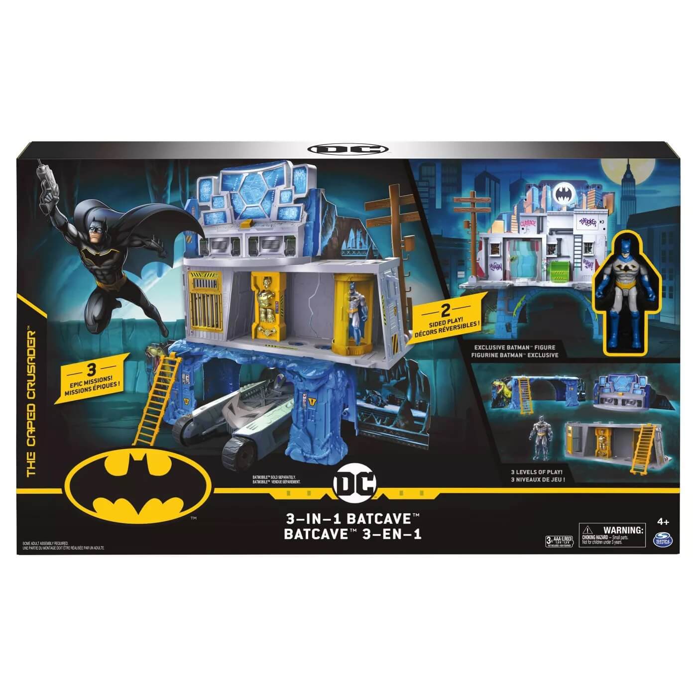 DC Creature Chaos The Caped Crusader 3-in-1 Batcave Playset