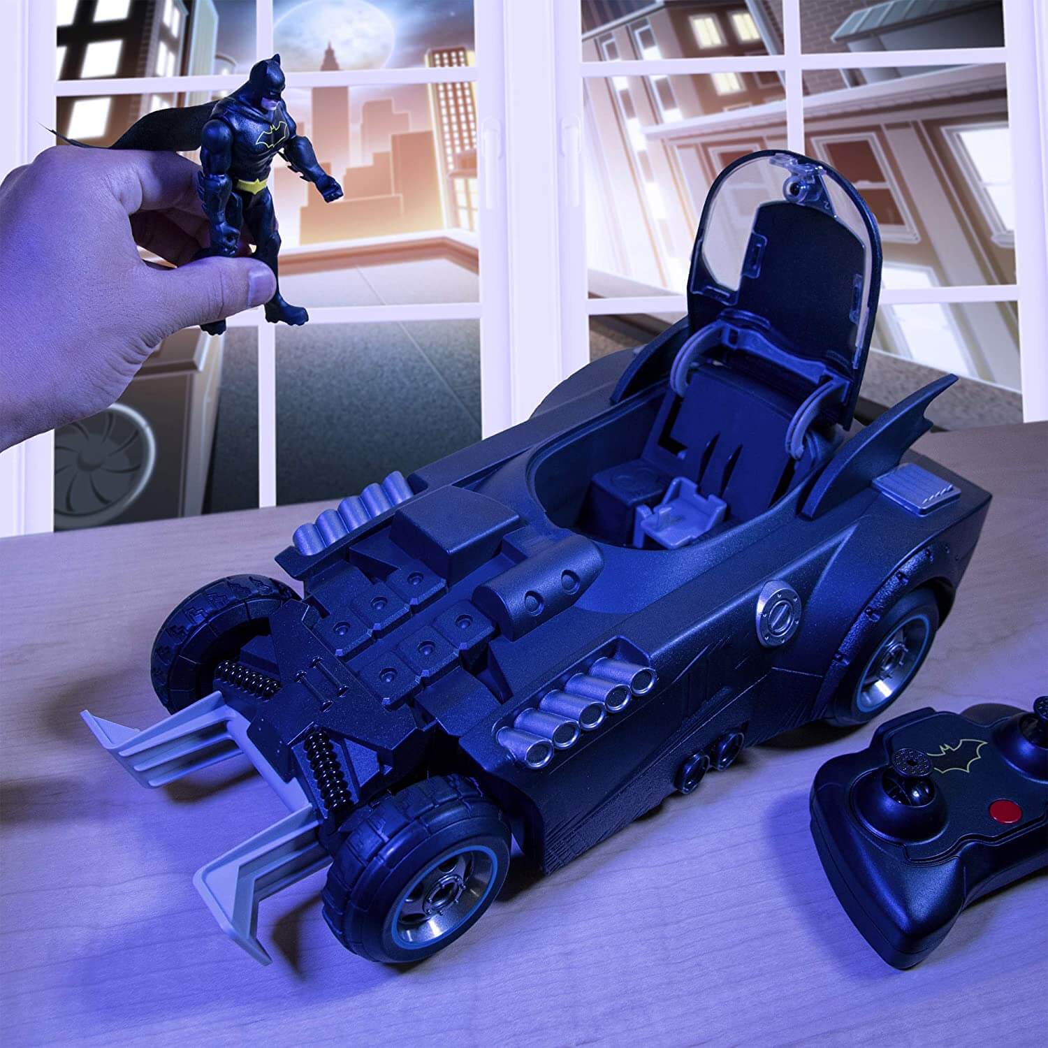 DC Launch and Defend Batmobile Figure Ejecting RC Vehicle