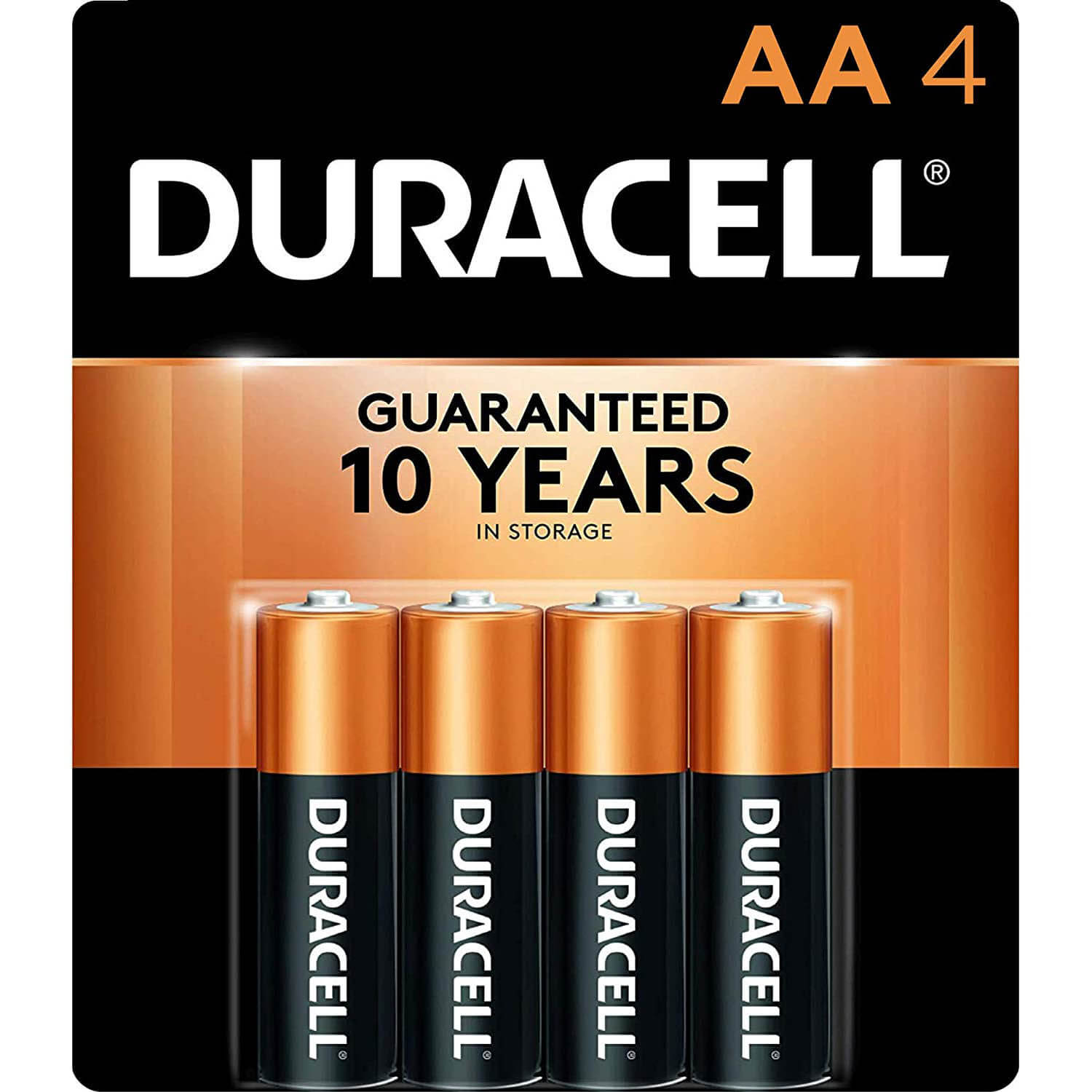 Duracell Coppertop AA Alkaline Batteries 4-Pack