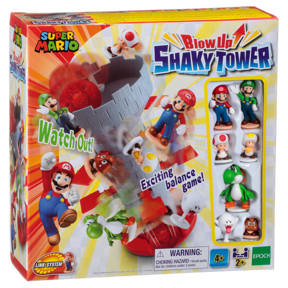 Epoch Games Super Mario Blow Up Shaky Tower Balancing Game