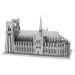 Metal Earth Premium Iconx Notre Dame Cathedral Metal Model - 2 Sheets