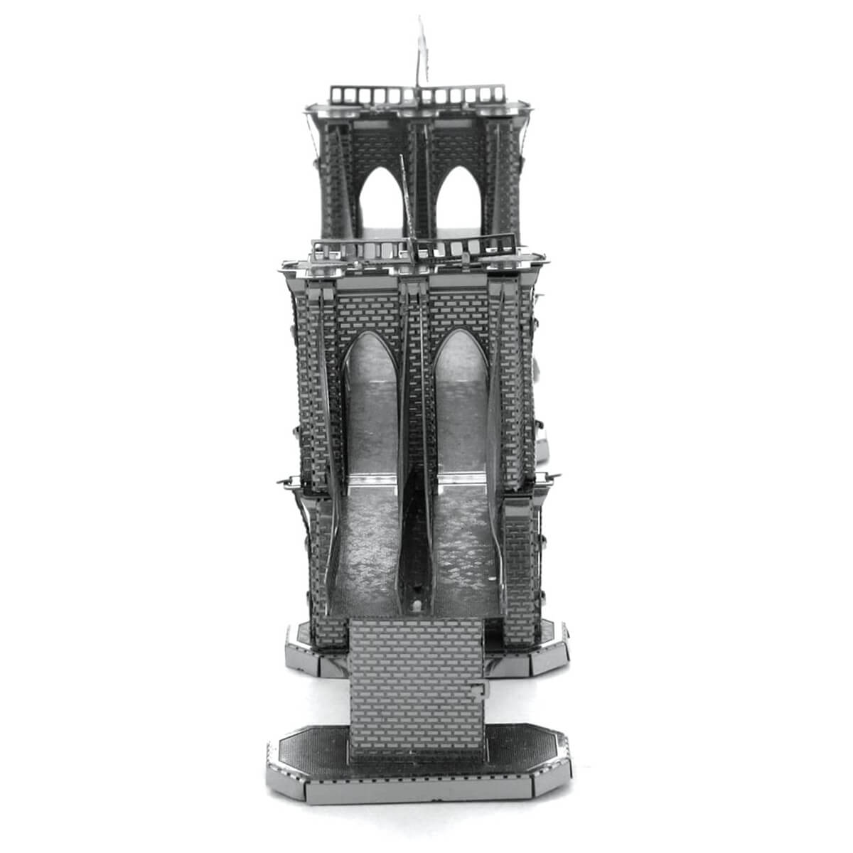 Front view of the Metal Earth Brooklyn Bridge Metal Model Kit - 2 Sheets.