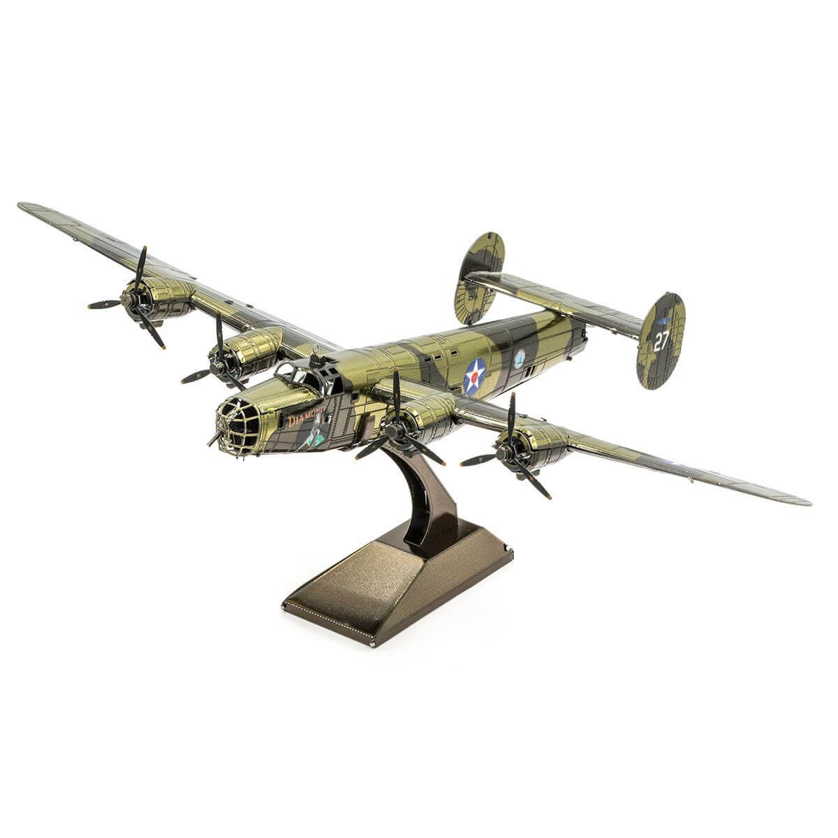 Metal Earth B-24 Liberator Color Metal Model Kit - 3 Sheets