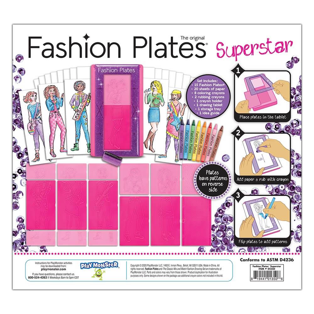 Fashion Plates Superstar Art Set