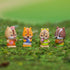 Front view of the Fat Brain Toys Timber Tots Nutnut Family Set of 4.