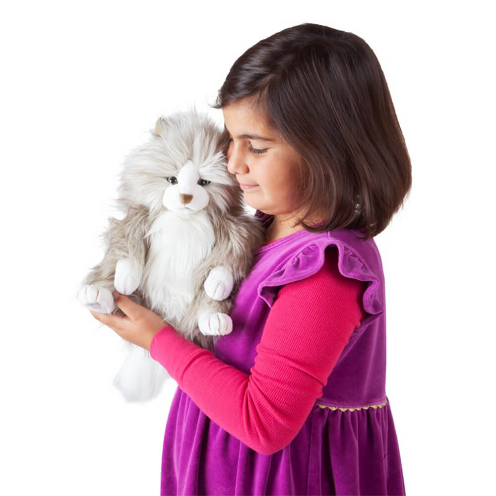 Folkmanis Fluffy Cat Hand Puppet