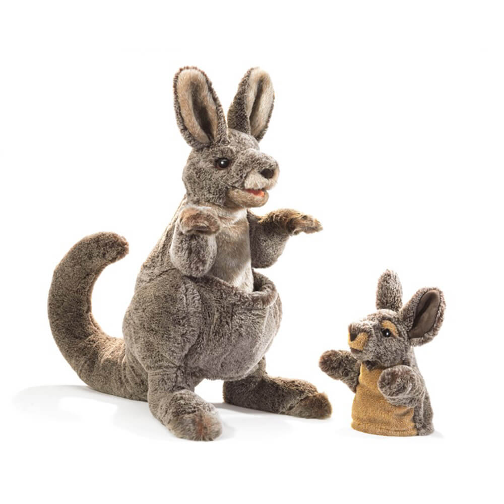 Folkmanis Kangaroo with Joey Hand Puppet