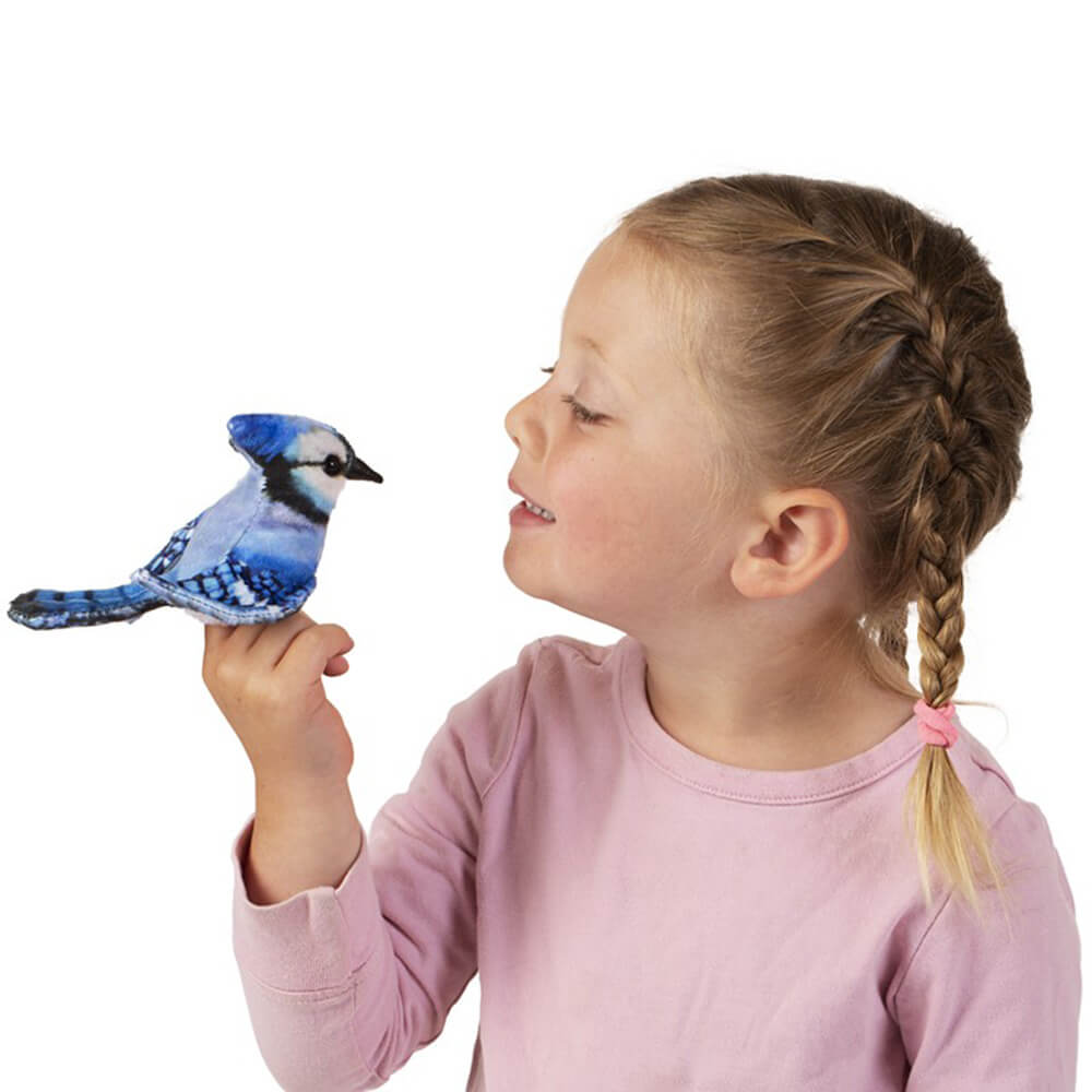 Folkmanis Mini Blue Jay Finger Puppet