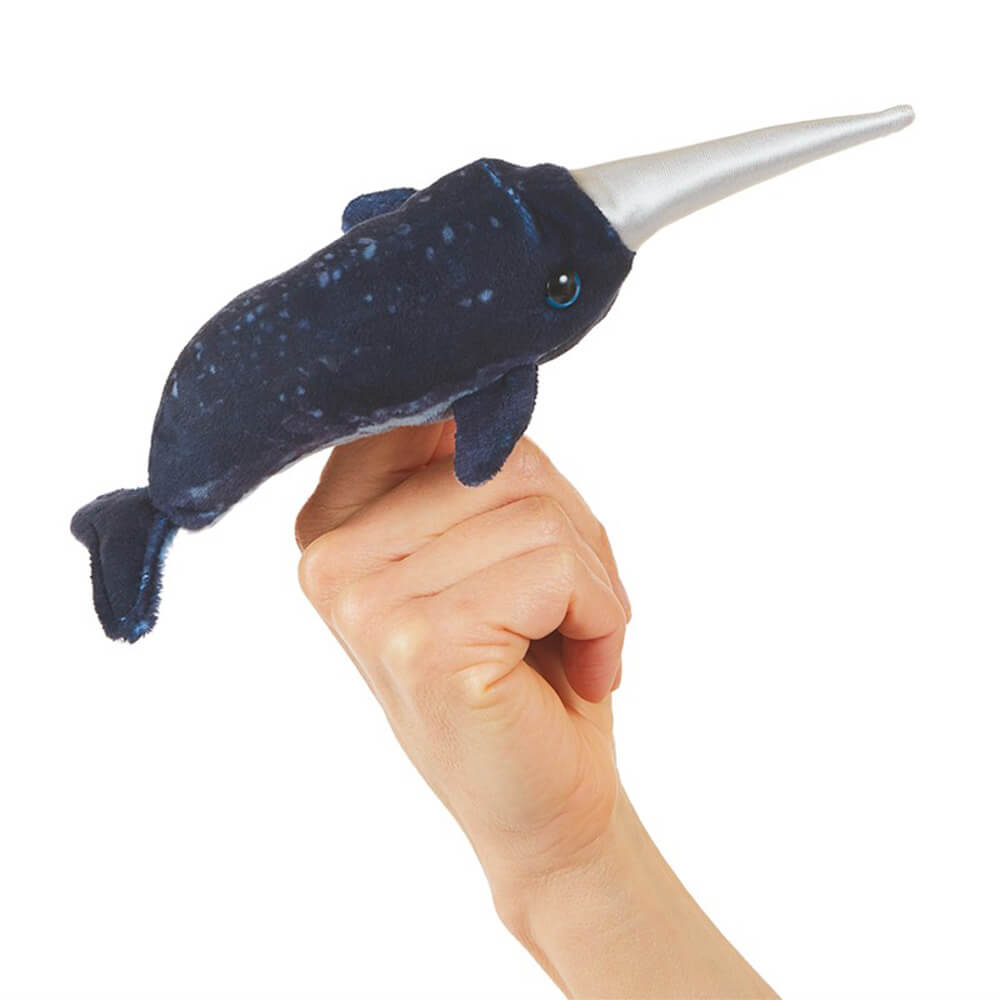 Folkmanis Mini Narwhal Finger Puppet