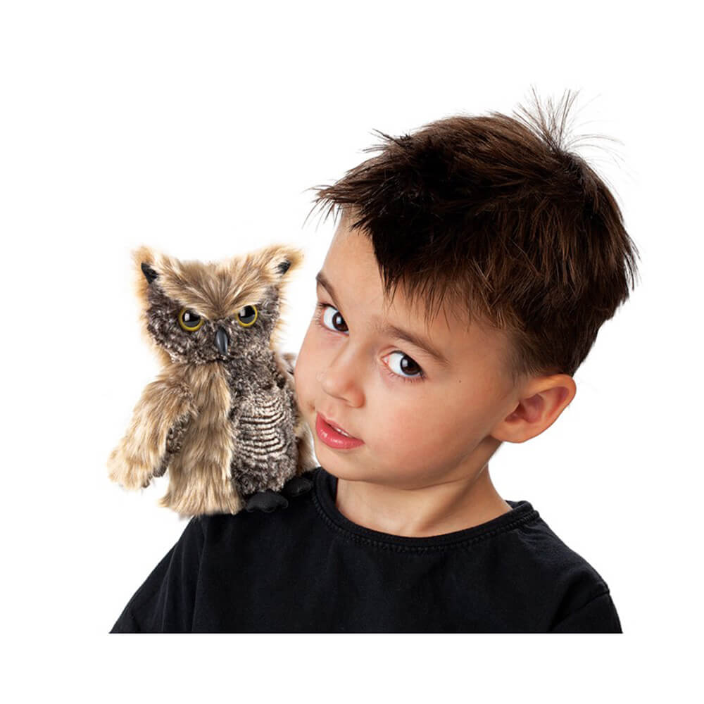 Folkmanis Screech Owl Turning Head Puppet