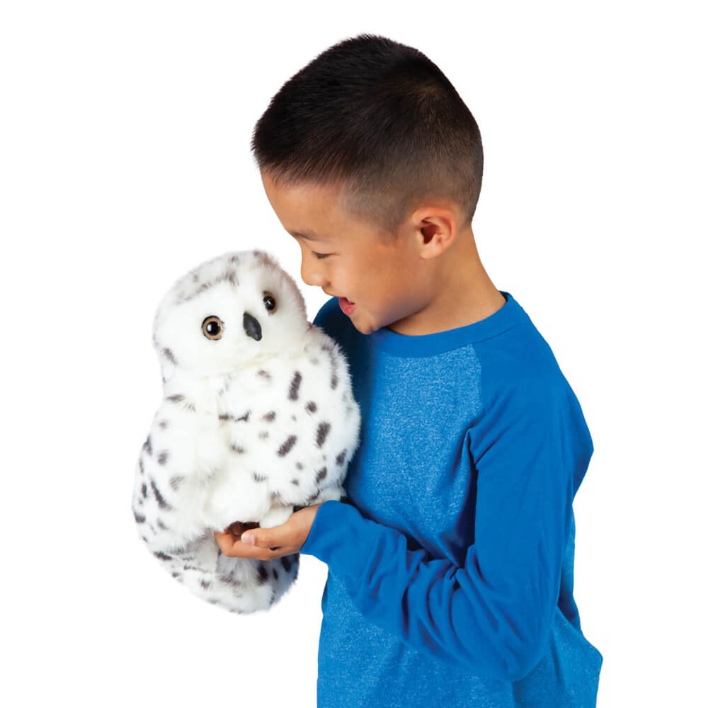 Folkmanis Snowy Owl Turning Head Puppet