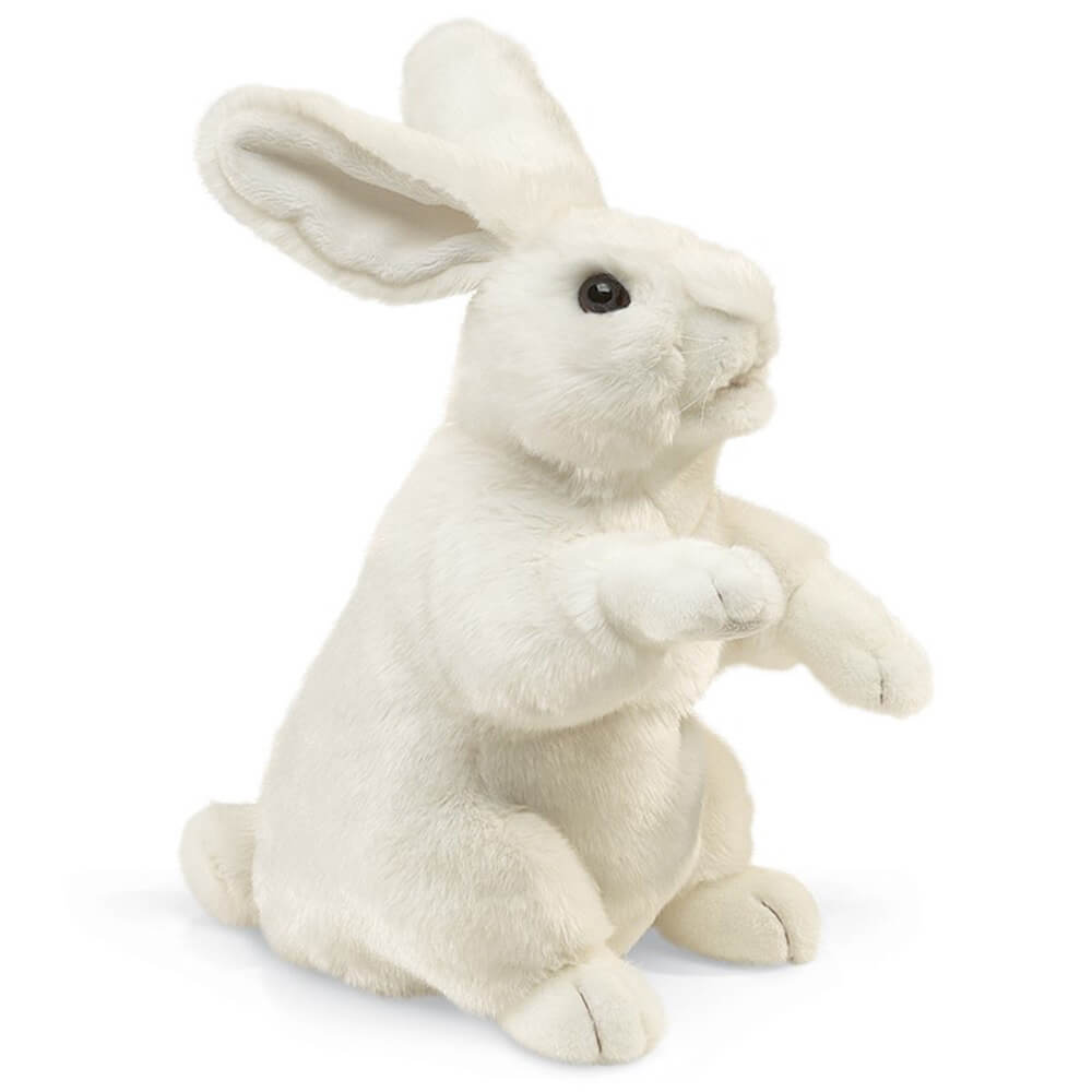 Folkmanis Standing White Rabbit Hand Puppet