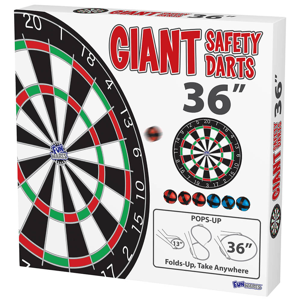 Funwares Giant Safety Darts with 36" Dartboard