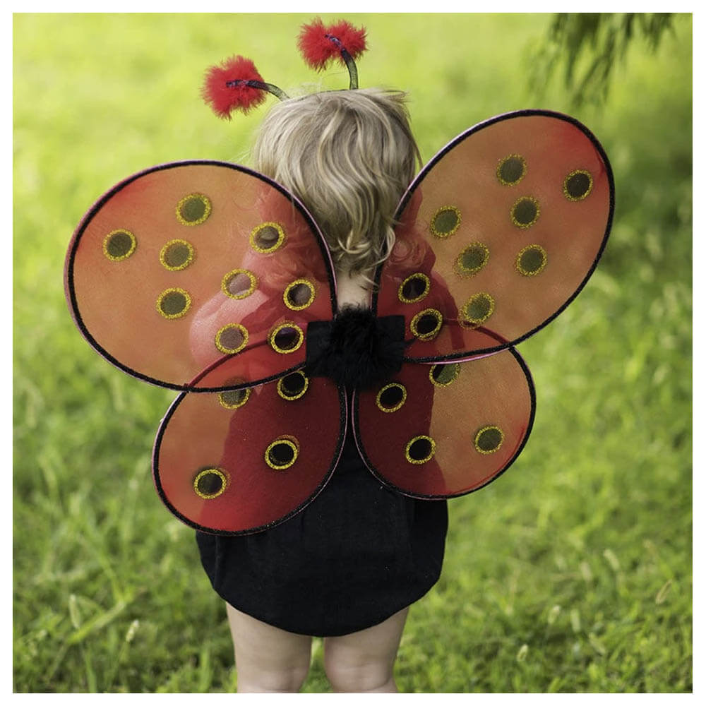 Back view of little girl wearing the costume.