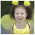 Close up of girl wearing the bee headband.