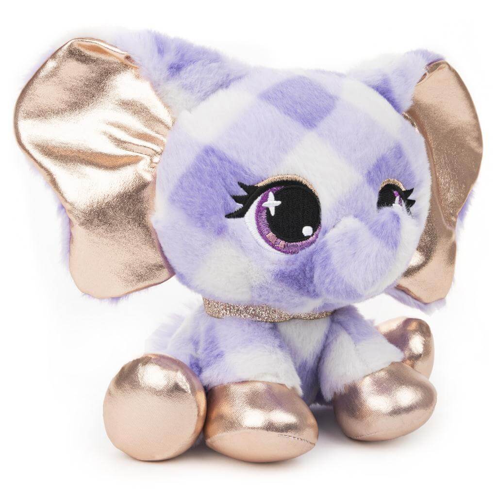 Gund P.Lushes Pets Ella L'Phante Elephant 6 Inch Purple Plaid Plush