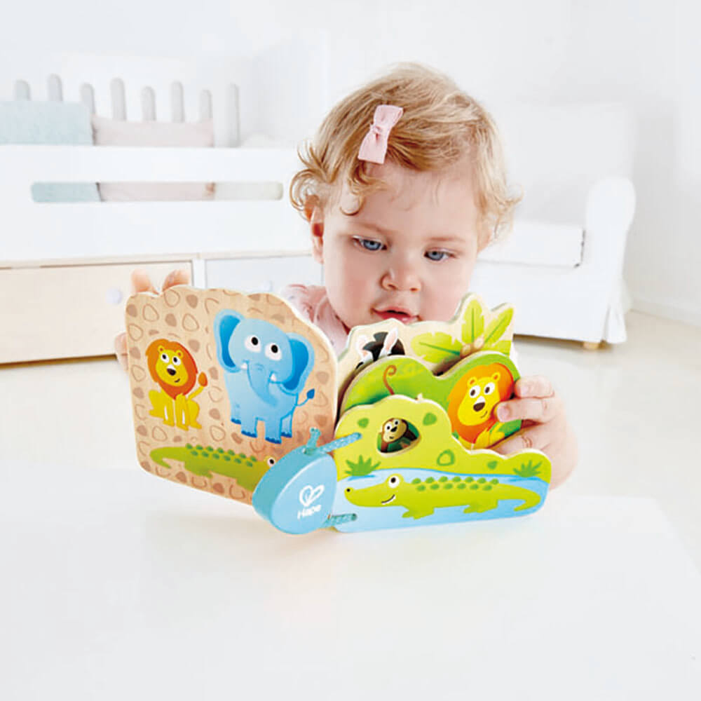 Hape Wooden Baby's Wild Animal Book