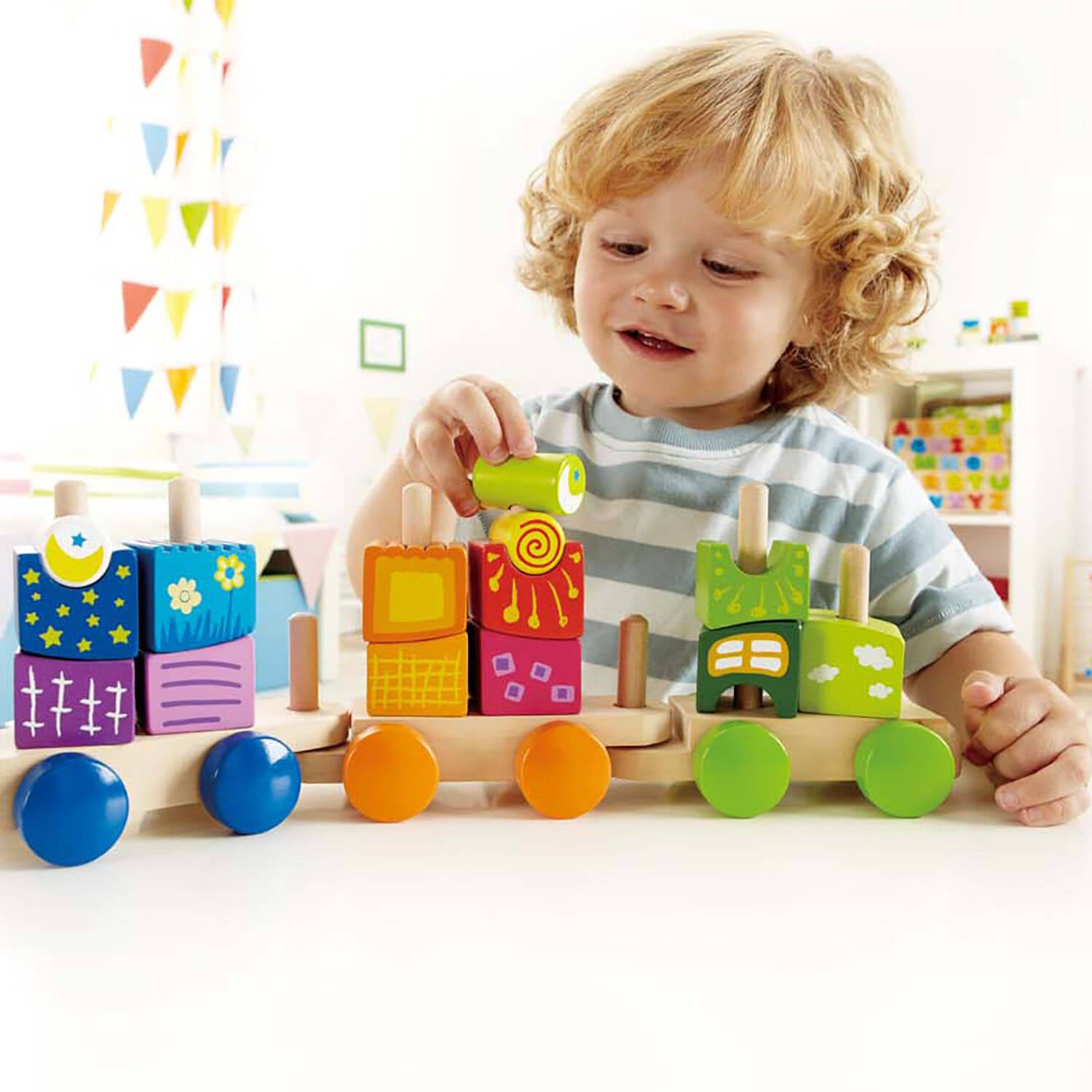 Hape Wooden Fantasia Blocks Train