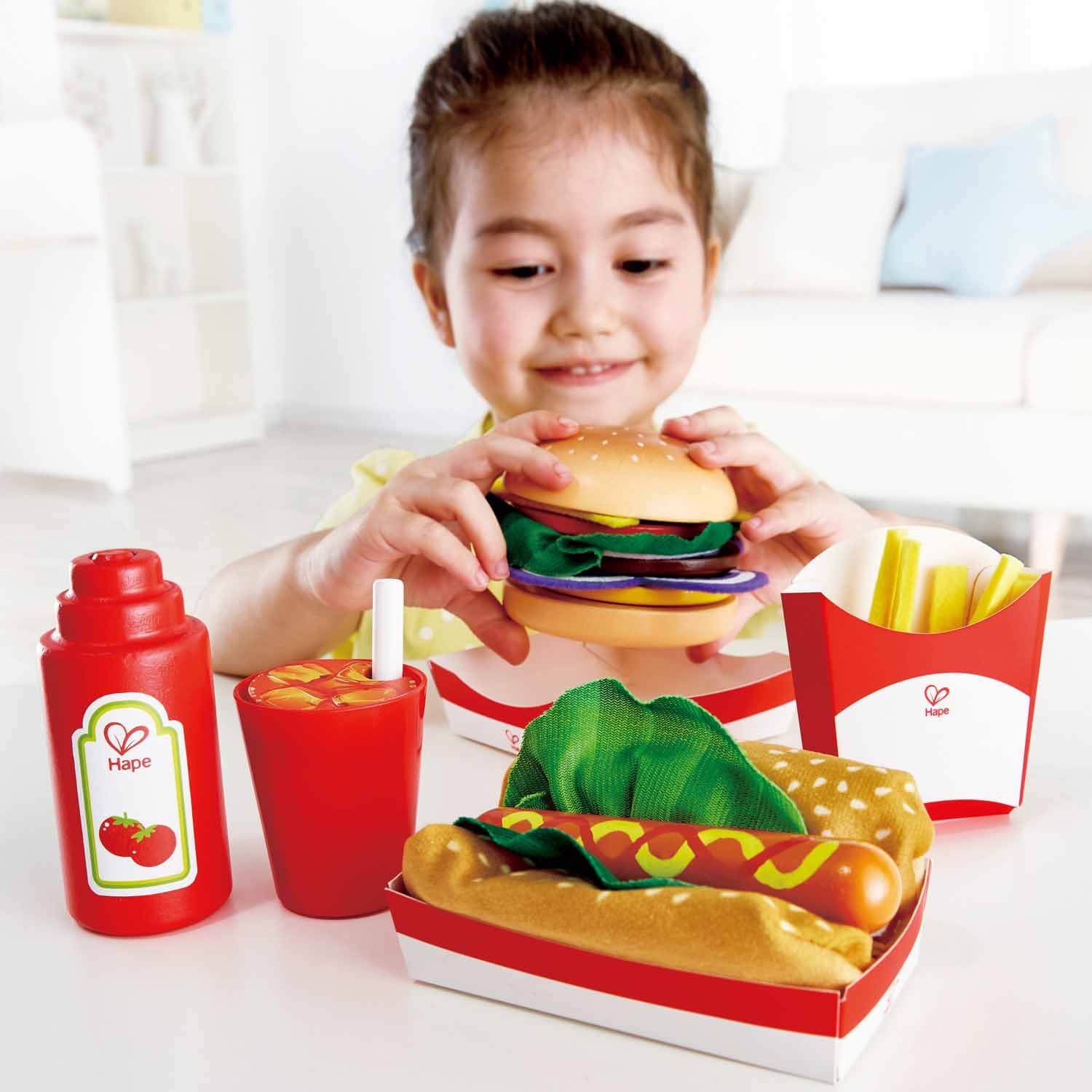 Hape Fast Food Pretend Play Set