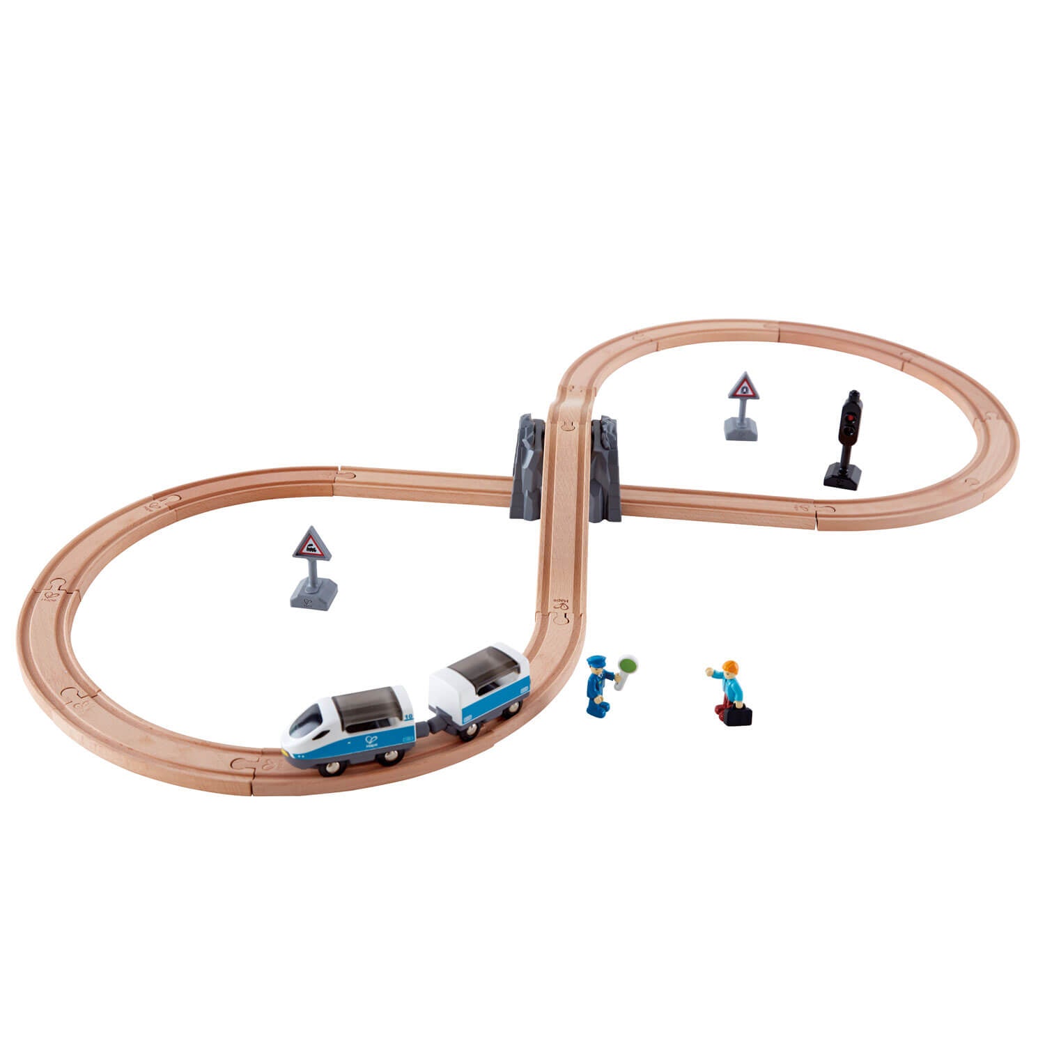 Hape Railway Figure 8 Safety Wooden Train Set