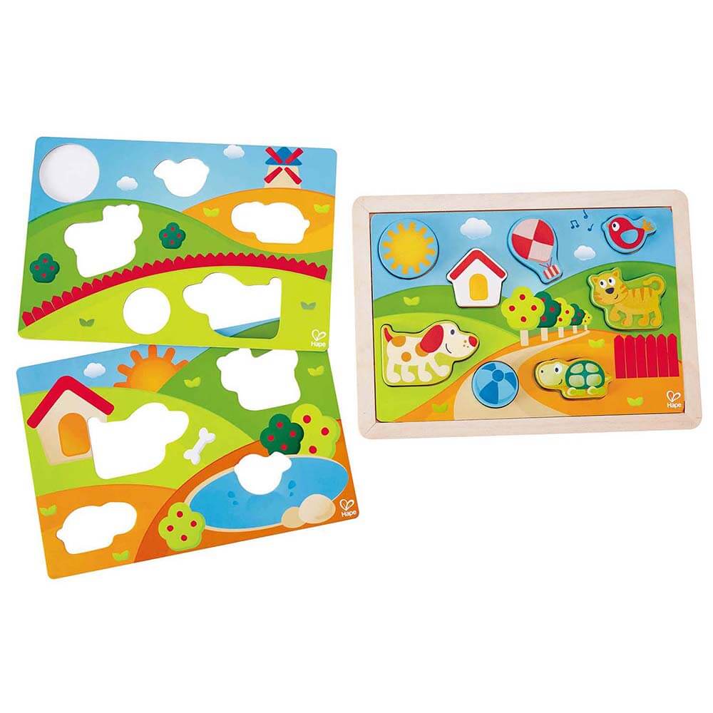 Hape Pepe & Friends 3-1 Puzzle