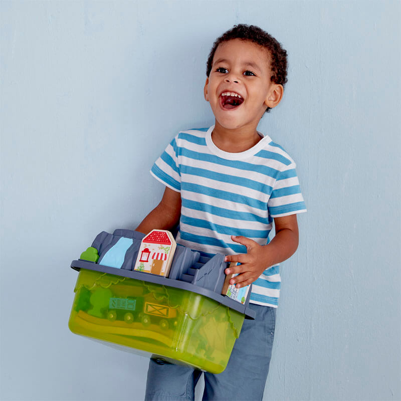 Hape Wooden Railway Bucket Builder Set