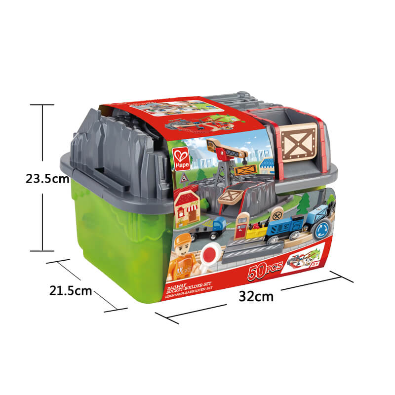 Hape Wooden Railway Bucket Builder Set