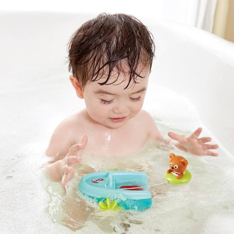 Hape Tubing Pull-Back Boat Bath Toy