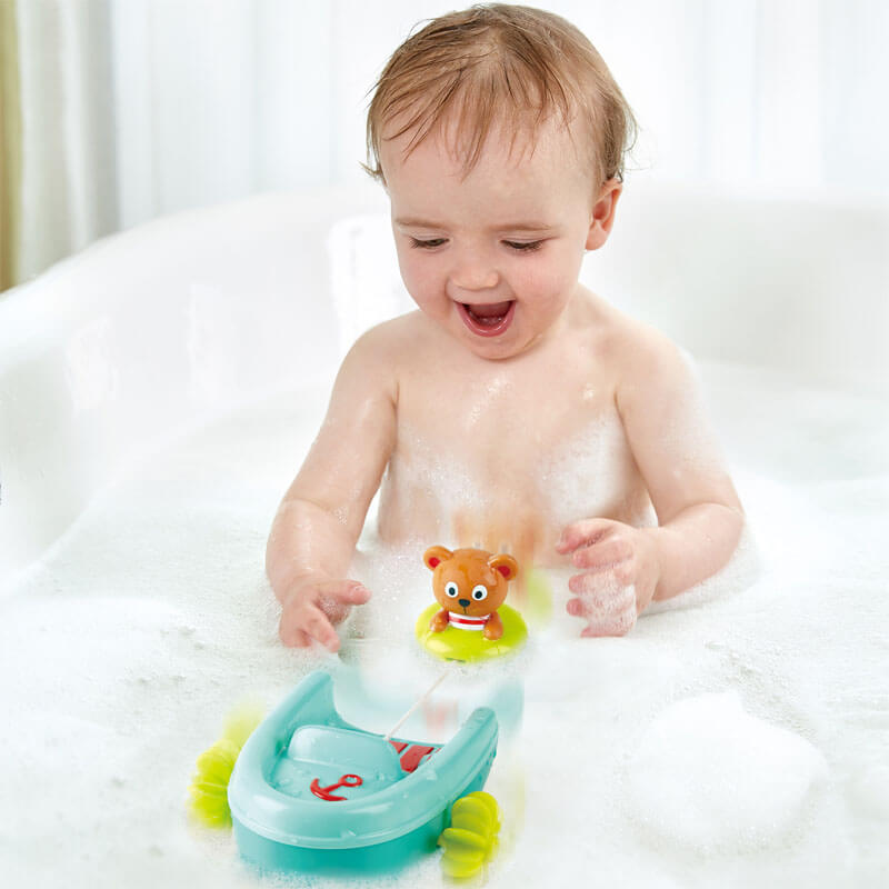 Hape Tubing Pull-Back Boat Bath Toy