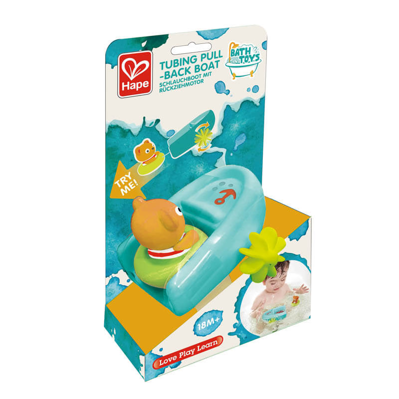 Hape Tubing Pull-Back Boat Bath Toy