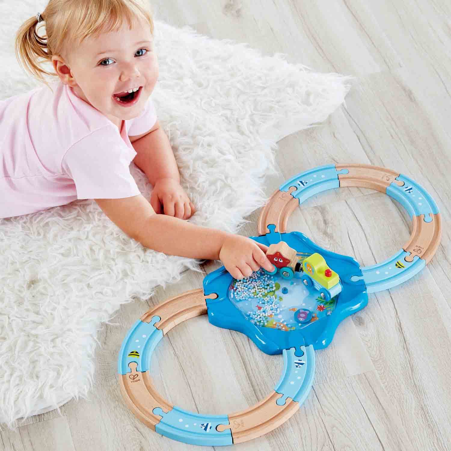 Hape Undersea Figure 8 Wooden Train Set