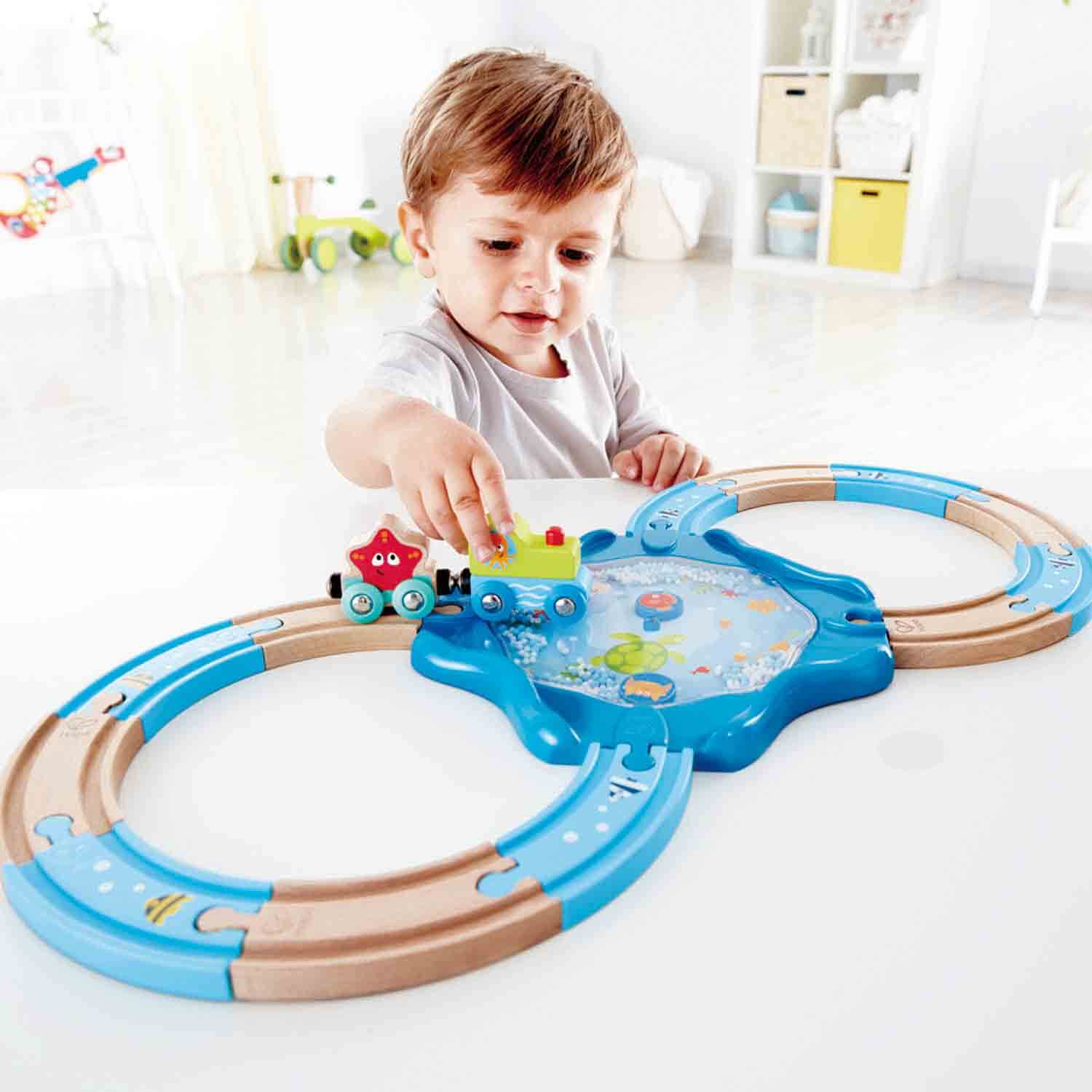 Hape Undersea Figure 8 Wooden Train Set