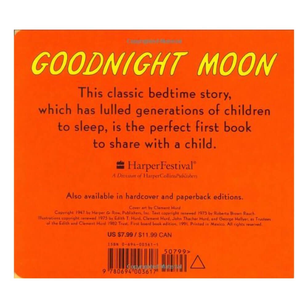 Back view of the Goodnight Moon (Paperback).