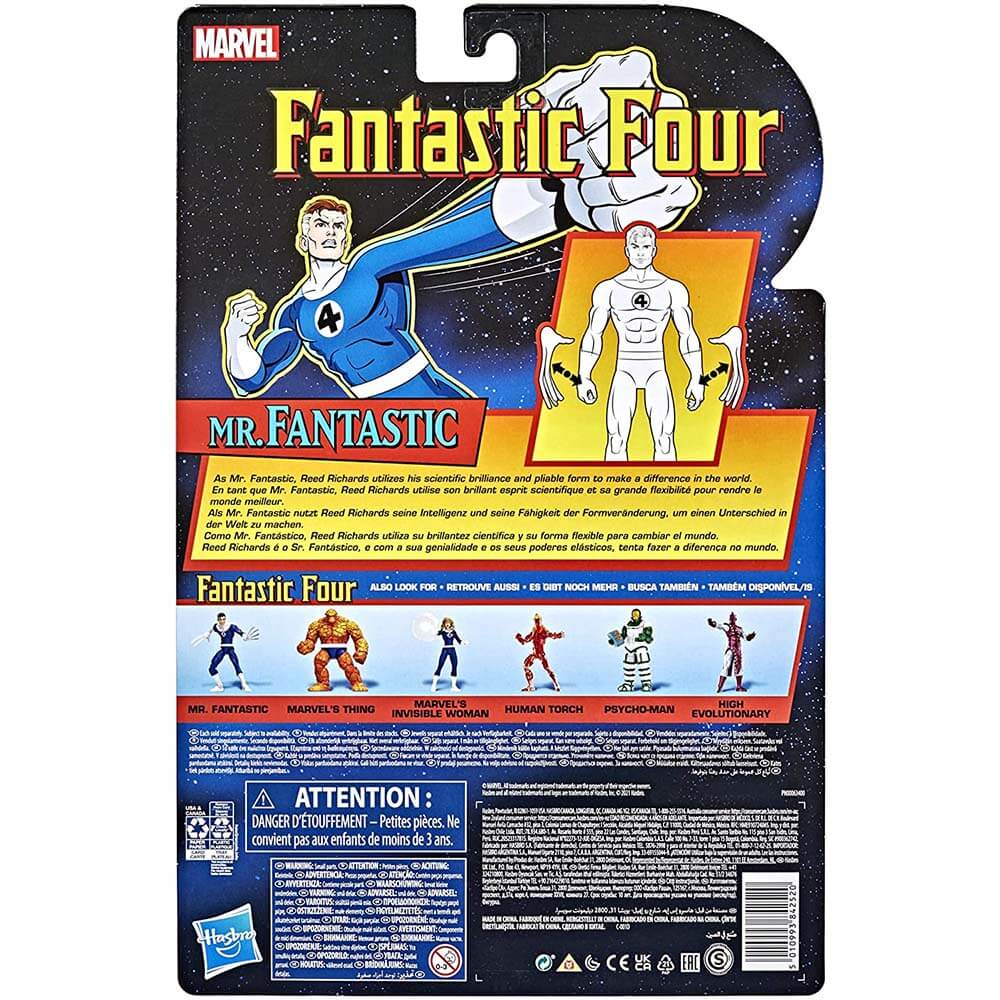 Marvel Legends Series Retro Fantastic Four Mr. Fantastic Figure