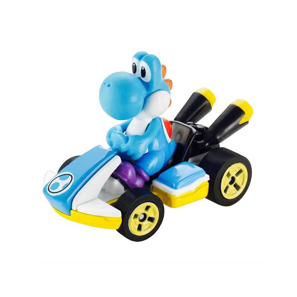 Hot Wheels Mario Kart Light-Blue Yoshi Standard Kart